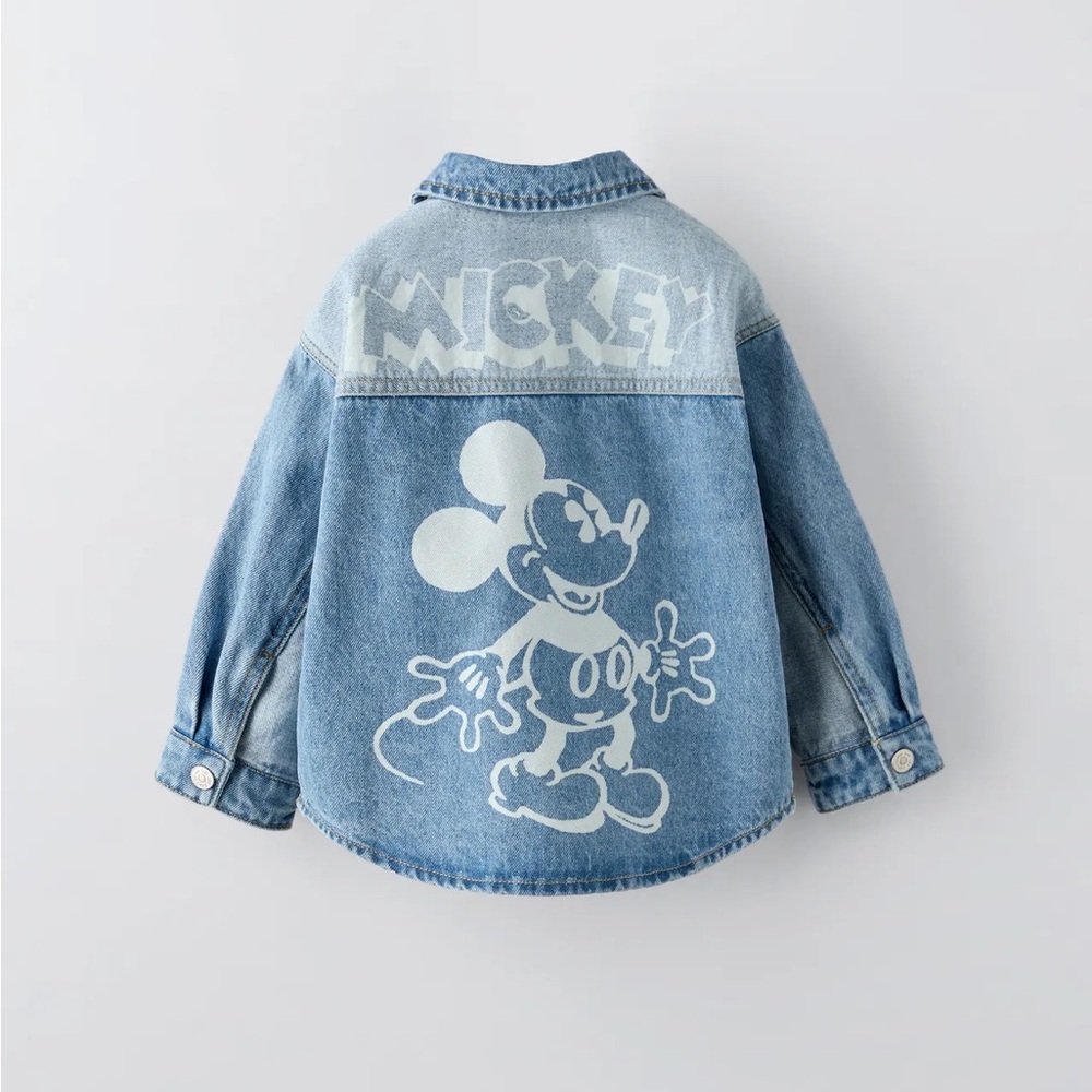 Zara Kids Mickey Mouse Blue Jean Jacket